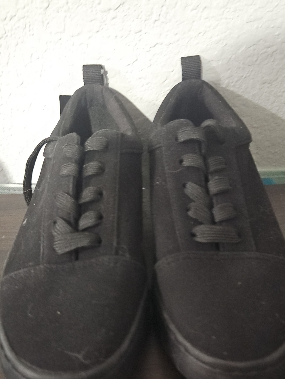 Forever 21 Black Lace-Up Platform Sneakers